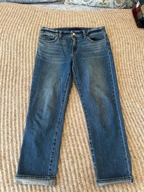 Joe's Jeans Mid Rise Straight-Leg Jeans in Medium Blue Wash